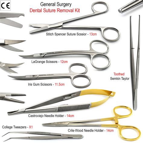 Veterinary Basic Suturing Kit Surgical Instrument Tissue Scissors