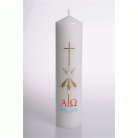 8 X 2 Baptismal Candle Wrapped Pack Of 5