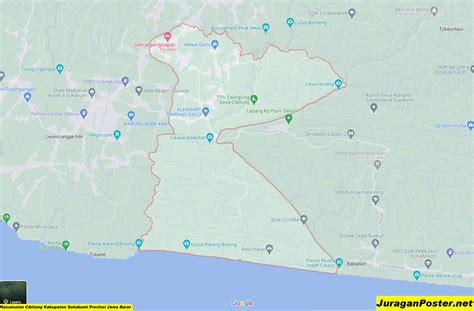 Peta Kecamatan Cibitung Kabupaten Sukabumi Provinsi Jawa Barat Gambar