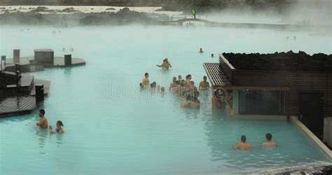 Swim Up Bar At The Blue Lagoon In Iceland Editorial Stock Photo Image