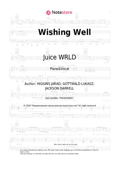 Juice Wrld Wishing Well Sheet Music For Piano With Letters Download