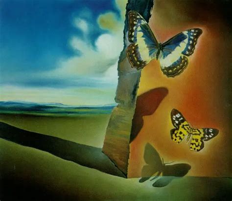 Salvador Dali 1956 13 Untitled Landscape With Butterflies Circa