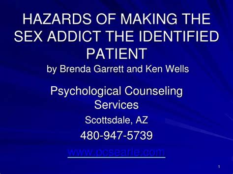 Ppt Hazards Of Making The Sex Addict The Identified Patient By Brenda