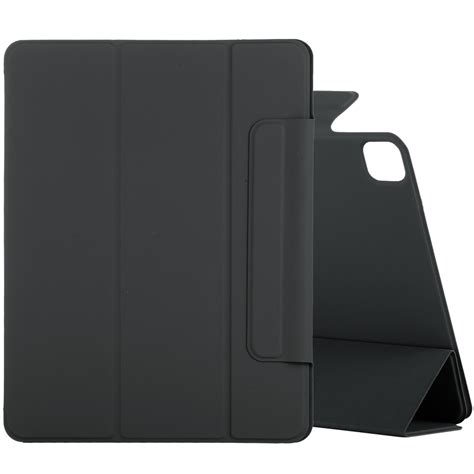 Horizontal Flip Ultra Thin Double Sided Clip Fixed Buckle Magnetic Pu Leather Tablet Case With