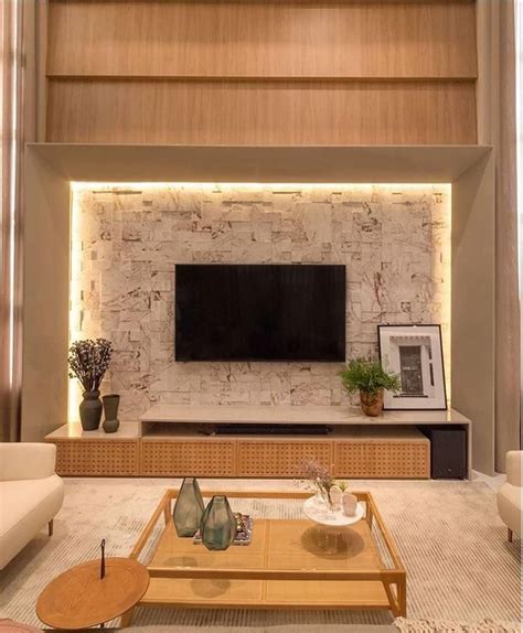 Different Tv Background Wall Design Makes The Living Room Look High End