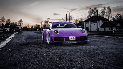 1366x768 Purple Porsche Car 1366x768 Resolution Hd 4k Wallpapers
