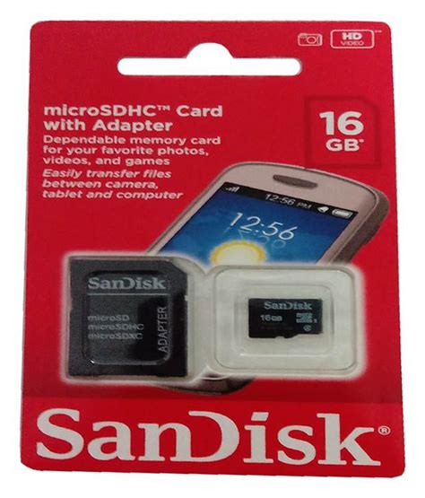 Use this portable 16 gb flash memory to store data files photos audio and video files. Sandisk Microsd Card 16 Gb Class 4 - Memory Cards Online at Low Prices | Snapdeal India