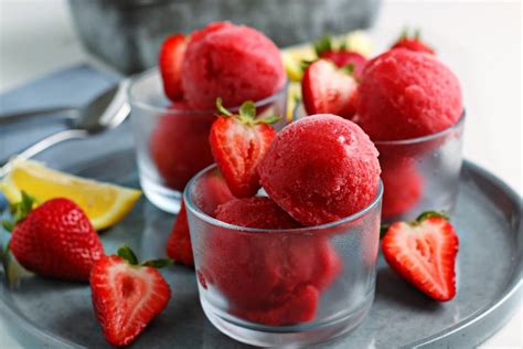 Strawberry Sorbet Just 4 Ingredients Mom On Timeout