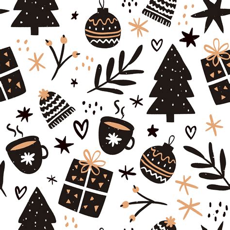 Christmas Seamless Pattern Vector Art Icons And Graphics For Free