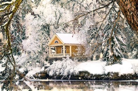 House Winter Snow Wallpapers Hd Desktop And Mobile Backgrounds