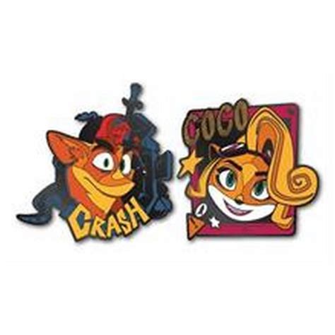 Crash Bandicoot Pins Set Crash And Coco