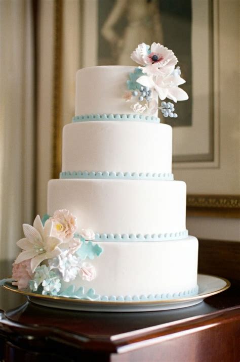Not only are our cakes works of art, they also taste wonderful and are baked from scratch for your special occasion. Vintage-Inspired-Wedding-Cake-Tiffany-Blue-Trim - FrouFrou ...