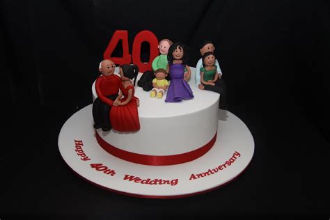 Top tier is almond cake with cannoli filling and bottom tier is a. 40th Anniversary Cake | This cake was made for a 40th ...