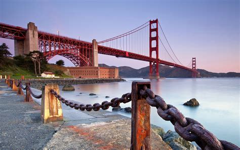 배경 화면 골든 게이트 브릿지는 샌프란시스코 캘리포니아 미국 담 철 체인 1920x1200 Hd 그림 이미지