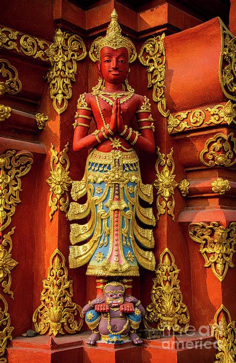 Red Buddha Statue Chiang Rai Photograph By Lee Craker