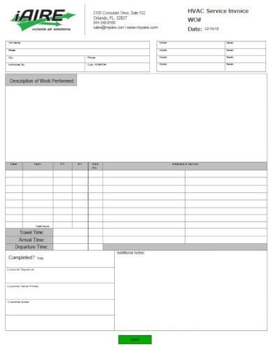 Authorized work order request form templates. 9+ HVAC Invoice Template - Word, PDF, PSD, Google Doc, Google Sheet | Free & Premium Templates