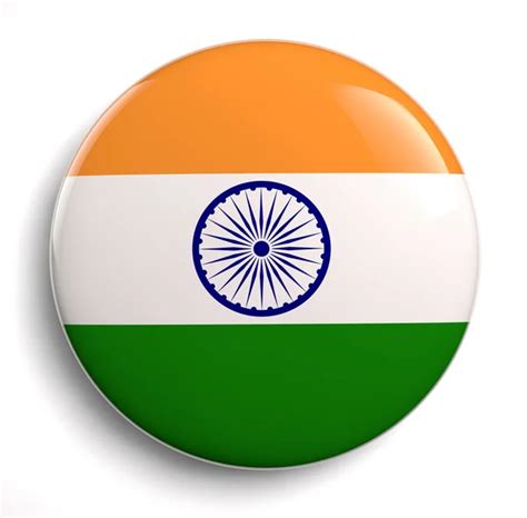 India Flag Button — Stock Vector © Pockygallery 13563971