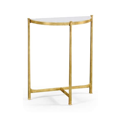 Luxury Designer Small Glass Gold Console Table Swanky Interiors