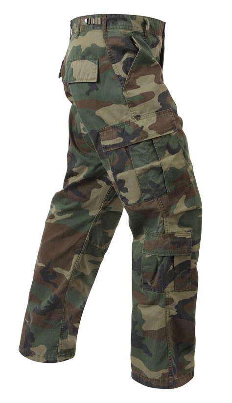 Mens Vintage Paratrooper Cargo Pants Woodland Camo Bdus