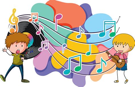 Kids Music Notes Clipart