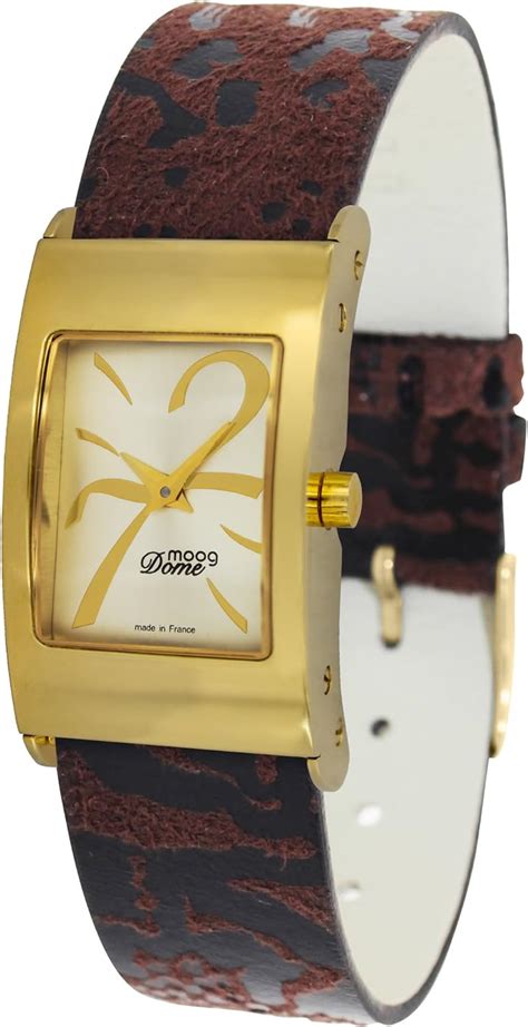 moog paris dome women s watch with gold dial eclectic strap in jeans m41661 408