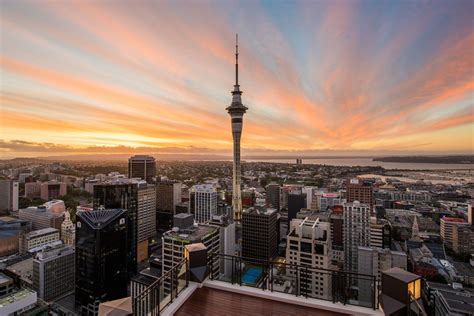 Auckland Sky Tower • City Of Auckland • North Island • Night Time