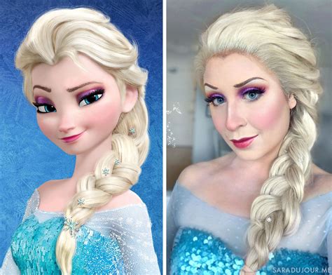 Elsa Frozen Cosplay Makeup Sara Du Jour Elsa Makeup Frozen Makeup Disney Princess Makeup