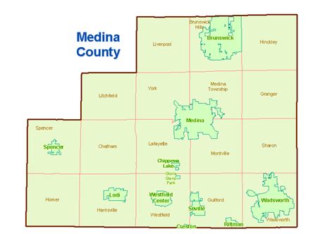 Medina County Maps Verjaardag Vrouw 2020