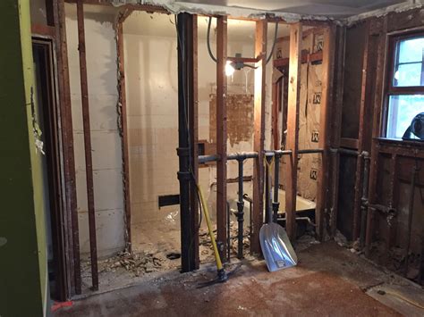The overall cost of your demolition will depend on the size of your bathroom, the kind of materials being removed, and the extent of the demolition work you want done. Main floor bath during demo. Tub still in but no window ...
