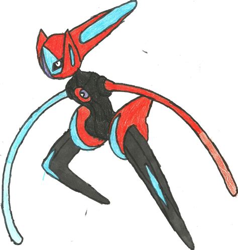 Deoxys Speed Form Coloured By Coolman666 On Deviantart