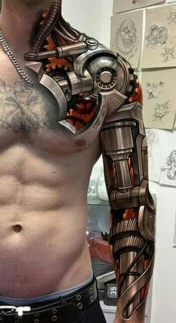 Top 80 Best Biomechanical Tattoos For Men Improb Tatuagem Braço