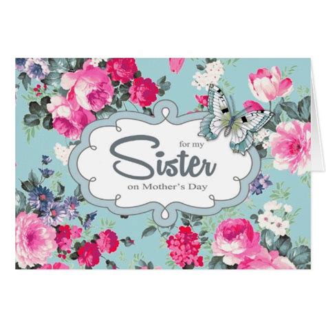 For Sister On Mothers Day Greeting Cards Zazzle