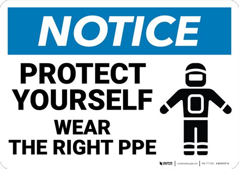 Notice Protect Yourself Wear Ppe Wall Sign 5s Today