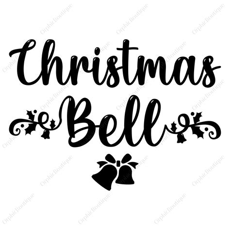 Christmas Bell Svg Christmas Svg Christmas Clip Art Etsy