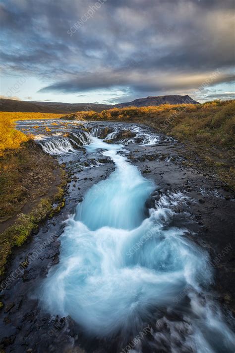 Bruarfoss Waterfall Iceland Stock Image C0484407 Science Photo