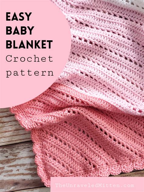 Diagonal Easy Crochet Baby Blanket Pattern The Unraveled Mitten