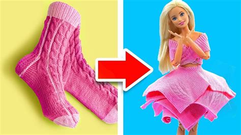 Diy Barbie Hacks And Crafts Making Easy Clothes For Barbies Doll From