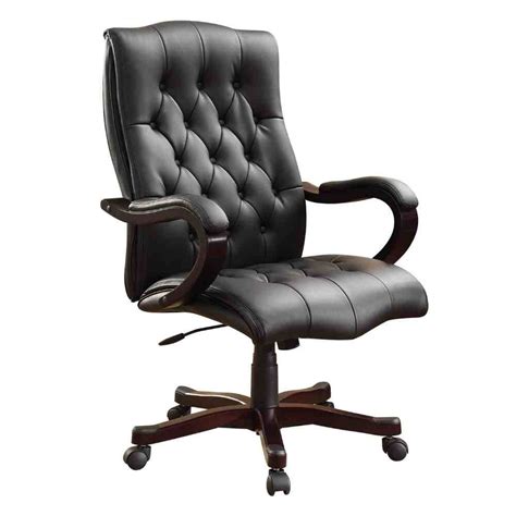 Modern executive wooden venner pu leather office chair mid back rotating swivel staff chair for home, school, computer furniture, black/white. Bonded Leather Office Chair - Decor IdeasDecor Ideas