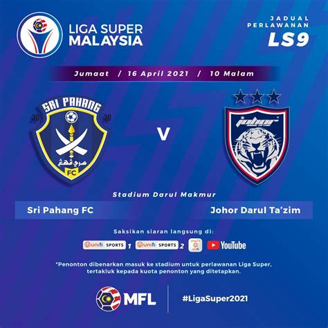 Hanya pemain johor darul ta'zim (jdt) yang boleh menewaskan harimau selatan! Live Streaming Pahang vs JDT Liga Super 16.4.2021