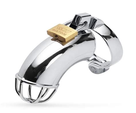 Male Chastity Devices Bondage Lockable Metal Cock Cage Penis Ringblack