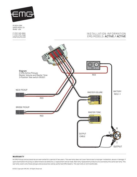 Emg Active Pickup Wiring Diagram