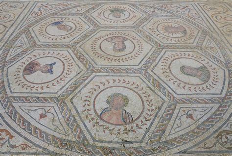 Mosaic With Busts Of The Planetary Deities Ca 150 Ad House Of The