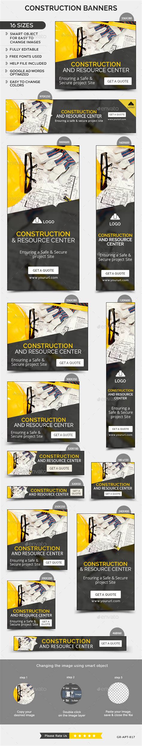 Construction Banners Banner Adwords Banner Animated Banners