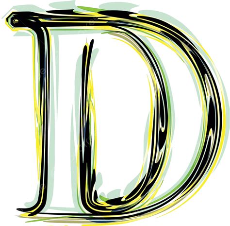 Font Illustration Letter D Typographic Letter Uppercase Vector