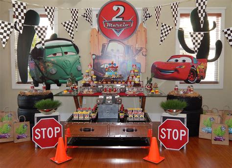 Printable Disney Pixar Car Birthday Party Backdropdessert Etsy