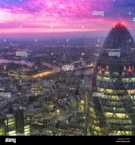View Of The Gherkin Building In London Stock Photo Alamy