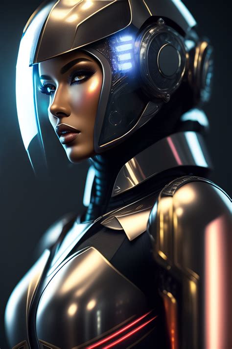 Lexica Full Body Portrait Of A Robocop Girl Helmet Leg Armors