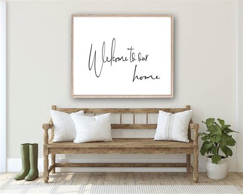Welcome Home Wall Art Welcome Decor Home Wall Art Print Etsy
