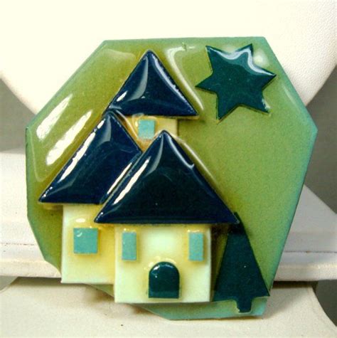 House Pins By Lucinda Vintage Signed Collectible Brooch Etsy