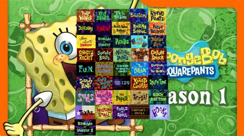 Every Spongebob Season 1 Title Card Ever Fandom